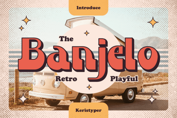 Banjelo: A Retro Display Font for Modern Editorial Design