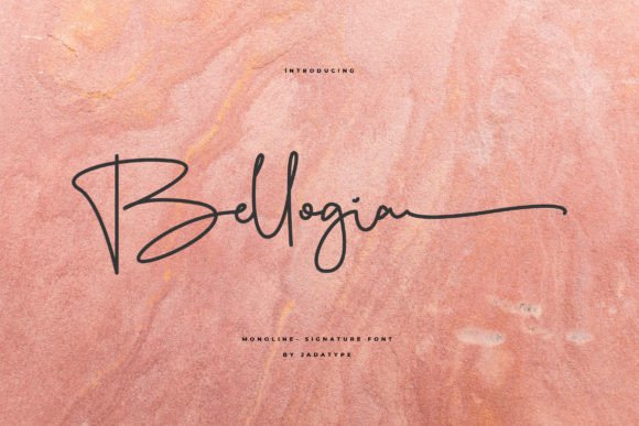 Bellogia: A Refined Script Font for Editorial Elegance