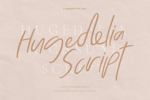 Hugedelia: A Modern Handwritten Typeface for Web Design