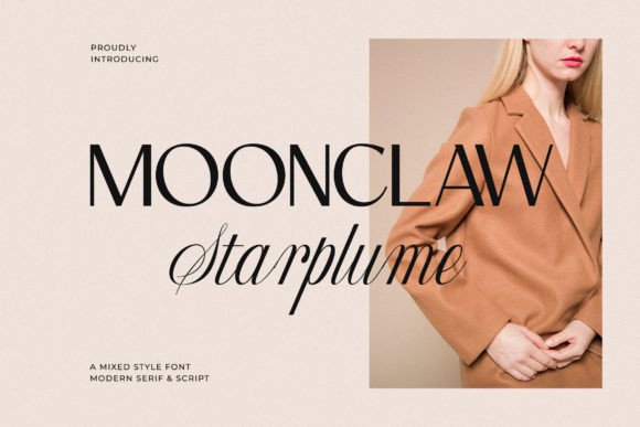 Moonclaw Starplume: The Perfect Mixed Typeface for Crafters