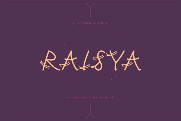 Raisya: A Whimsical Handwritten Font for Your Brand