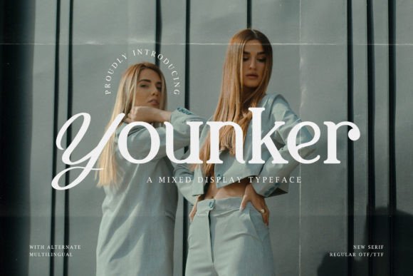 Younker Font Review: A Mixed Serif and Script Typeface for Branding